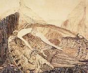 Vasily Surikov The Fallen Demon,on the death of Mikhail Vrubel (mk19) oil painting